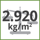 2.920kg/m² Total Weight