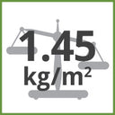 1.45kg/m² Total Weight